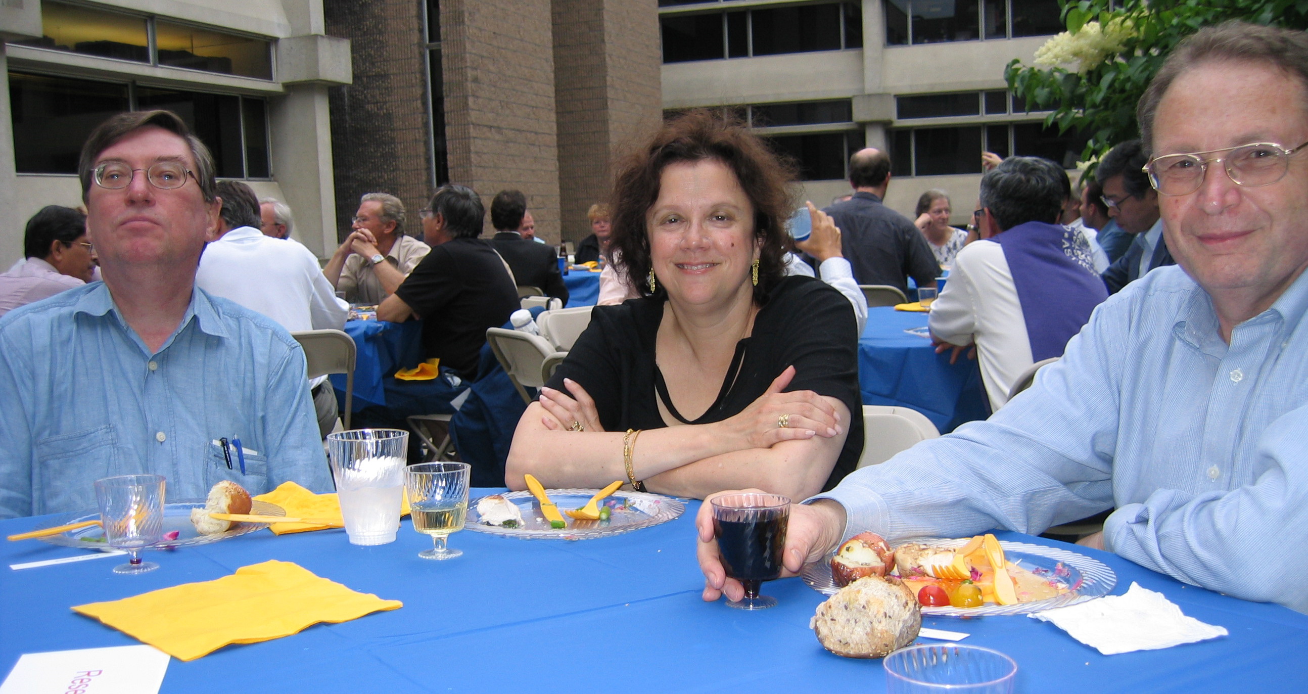 Head table at picnic