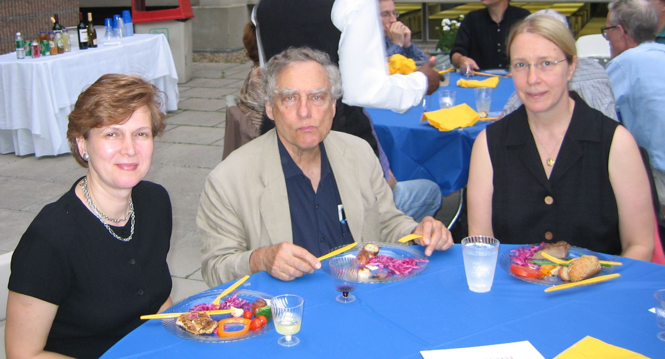 Head table at picnic
