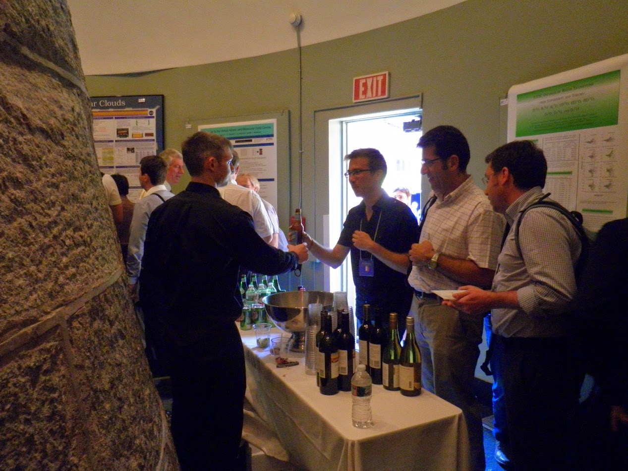 French attendees enjoying posters