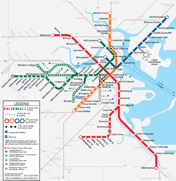 MBTA map