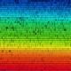 solar spectrum at 392 nm (blue) to 692 nm (red) 