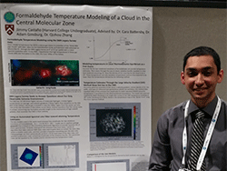 Jimmy Castano presenting results on behalf of CMZoom at the AAS meeting