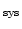 $_{
\rm sys}$