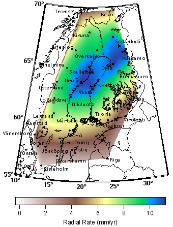 map showing radial rates for the BIFROST region
