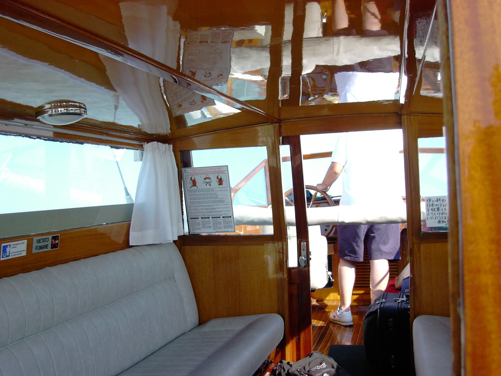 Inside the Water Taxi