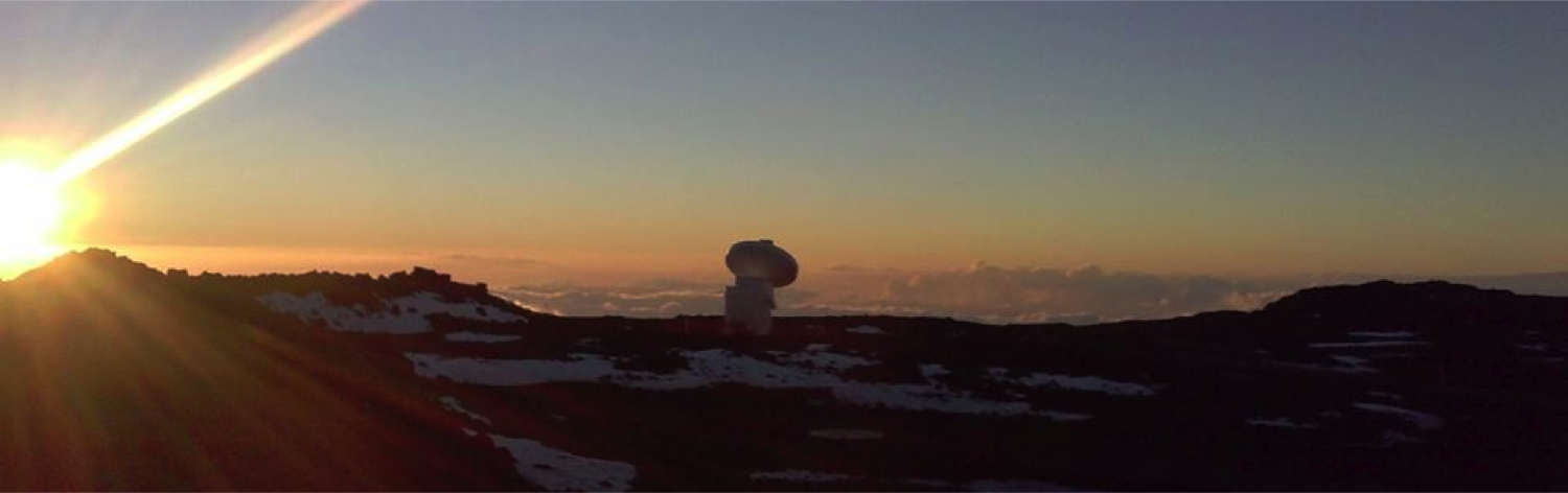 Sunset over the Submillimeter Array on Mauna Kea